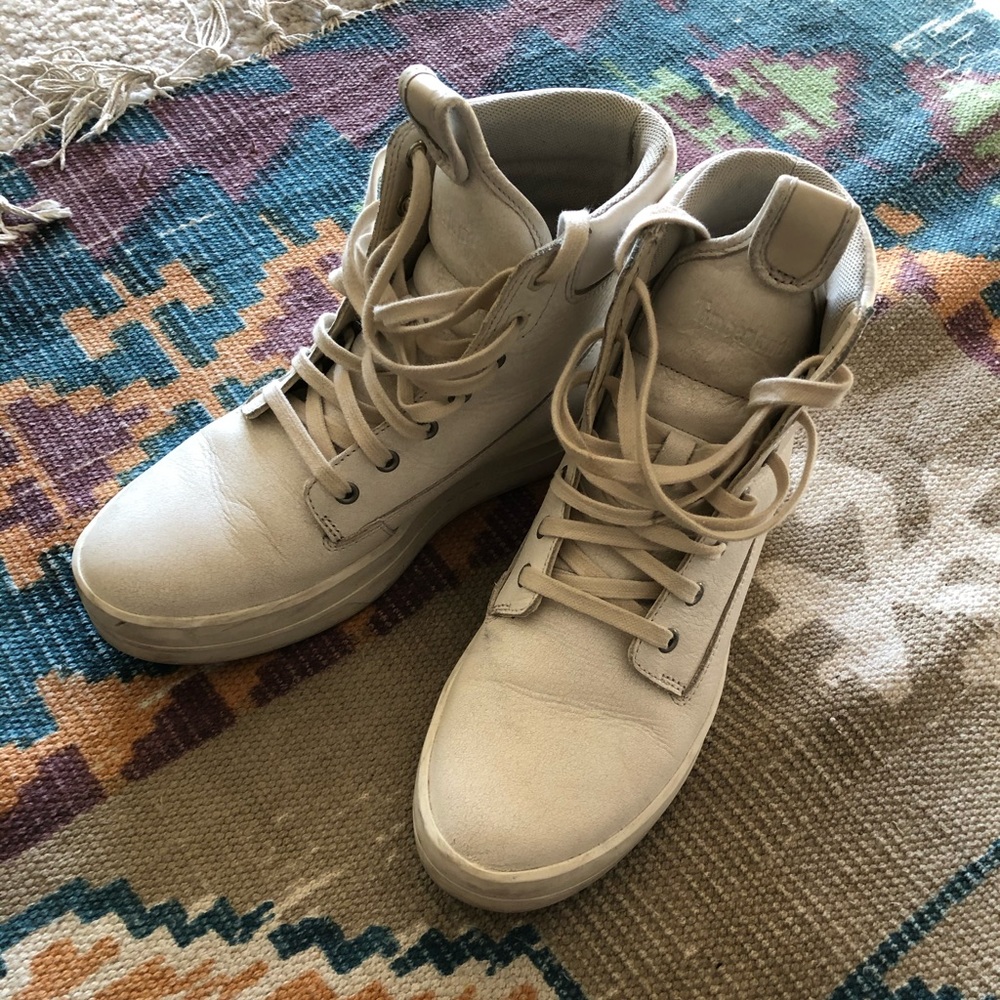 Timberland leather platform high tops